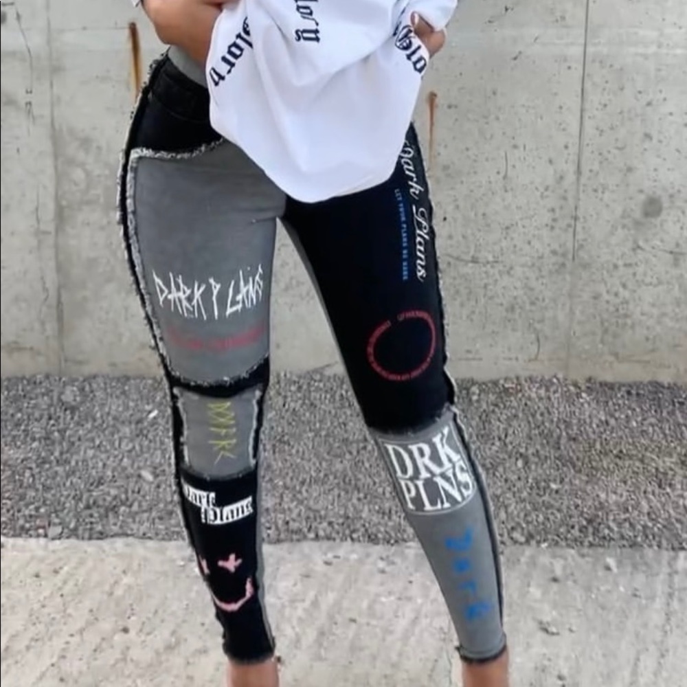 Graffiti Print Pants